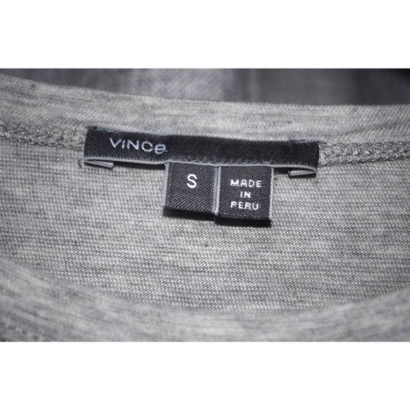 Vince Gray White Stripe Long Sleeve Crewneck T Shirt Men’s Size S - Picture 3 of 4